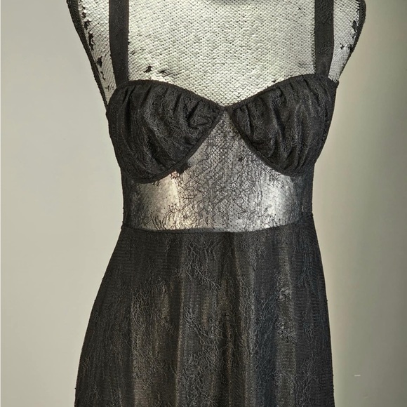 NWT DANIELLE BERNSTEIN LACE SHEER MIDI DRESS - M - Picture 11 of 12